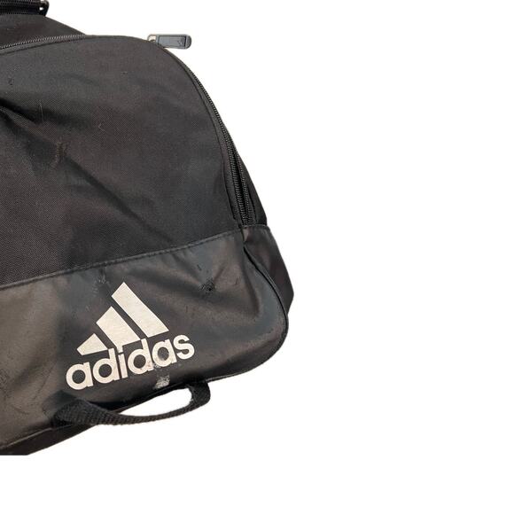 Adidas Defender Medium 20"x12"x10" Black White Duffel Bag - Picture 4 of 4